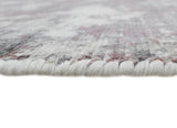 Handmade 6.6x8 Modern Abstract Red and Gray Viscose Rug