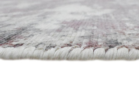 Handmade 6.6x8 Modern Abstract Red and Gray Viscose Rug