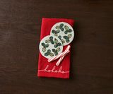 Handmade Beaded Holiday Coaster – Christmas Table Decor by Payton James-Coasters-Parc Decor