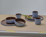 Handmade Blue Porcelain Dinner Plates. Forget-me-not/Chocolate-Parc Decor