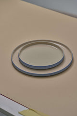 Handmade Blue Porcelain Dinner Plates. Forget-me-not/Chocolate-Parc Decor