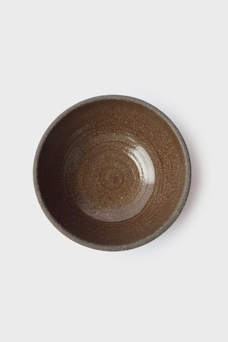 Handmade Dark Stoneware Bowl "Pumpernickel"