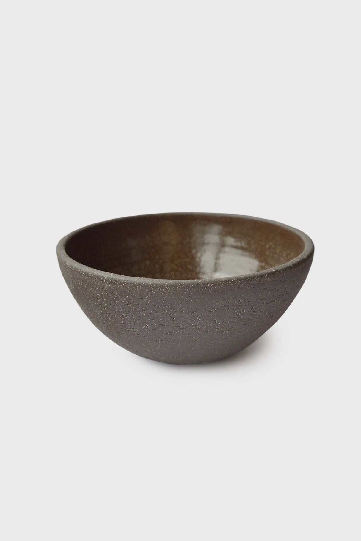 Handmade Dark Stoneware Bowl "Pumpernickel"