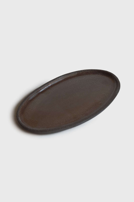 Handmade Oval Stoneware Serving Platter "Pumpernikel"