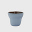 Handmade Porcelain Coffee Cup. Pear shaped. Forget-me-Not/Chocolate