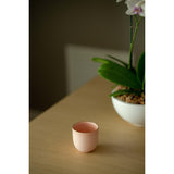 Handmade Porcelain Espresso Cup with Gold Rim. Powder Pink