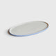 Handmade Porcelain Oval Serving Platter. Forget-me-not/Chocolate-Parc Decor