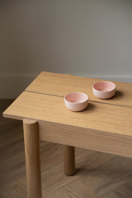 Handmade Porcelain Pinch Bowl. Powder Pink