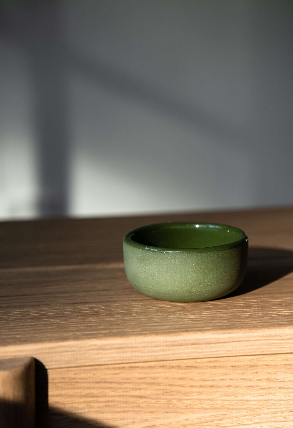 Handmade Porcelain Sauce Bowl. Green-Parc Decor