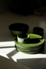 Handmade Porcelain Sauce Bowl. Green-Parc Decor