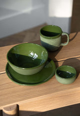Handmade Porcelain Sauce Bowl. Green-Parc Decor