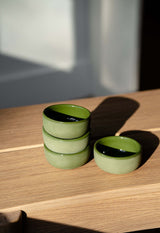 Handmade Porcelain Sauce Bowl. Green-Parc Decor