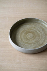 Handmade Stoneware Dinner Plates with High Sides "Concrete"