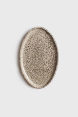 Handmade Stoneware Oval Large Serving Platter "Oats"