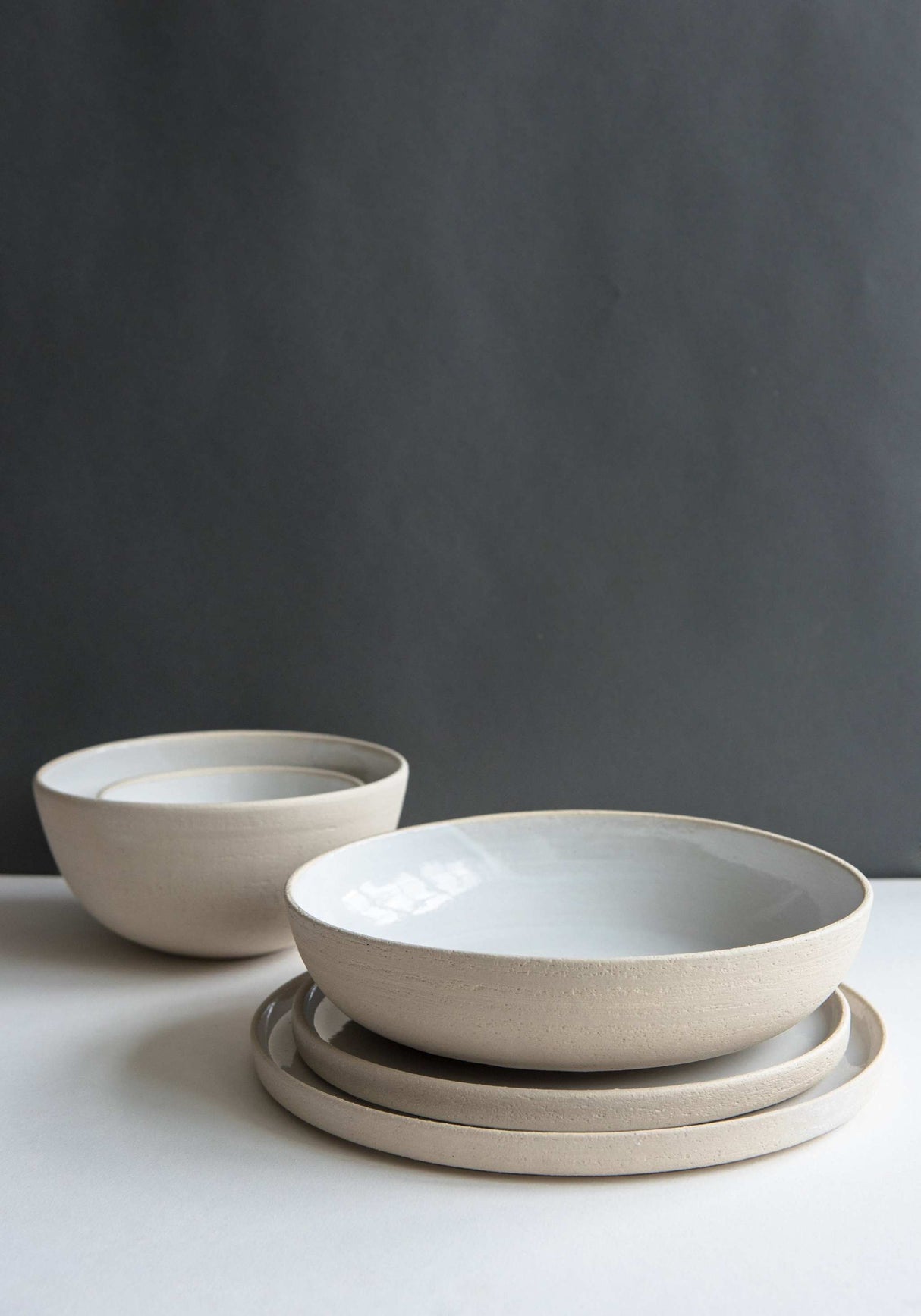 Handmade Stoneware Plates-Parc Decor