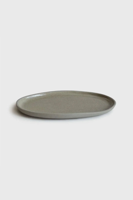 Handmade Stoneware Serving Platter "Concrete"