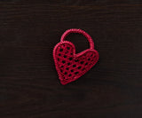 Handwoven Heart Napkin Rings – Set of 4 Palm Napkin Holders-Napkins-Parc Decor