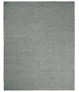 Handwoven Modern Solid Gray Wool Area Rug