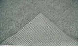 Handwoven Modern Solid Gray Wool Area Rug