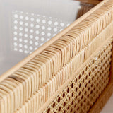 Handwoven Rattan Storage Boxes with Glass Window Lids (Set of 2)-Storage Boxes-Parc Decor