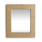 Handwoven Rectangle Water Grass Wall Mirror-Wall Mirror-Parc Decor