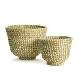 Handwoven Rivergrass Fruit Bowls (Set of 2)-Storage Baskets-Parc Decor