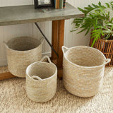 Handwoven Rivergrass Storage Baskets for Coastal Decor (Set of 3)-Storage Baskets-Parc Decor