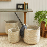 Handwoven Rivergrass Storage Baskets for Coastal Decor (Set of 3)-Storage Baskets-Parc Decor