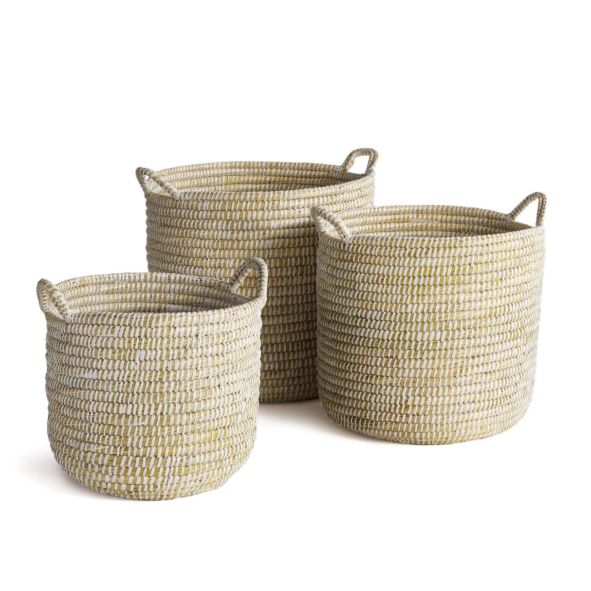 Handwoven Rivergrass Storage Baskets for Coastal Decor (Set of 3)-Storage Baskets-Parc Decor