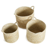 Handwoven Rivergrass Storage Baskets for Coastal Decor (Set of 3)-Storage Baskets-Parc Decor