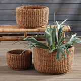 Handwoven Seagrass Storage Baskets (Set of 3)-Storage Baskets-Parc Decor