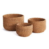 Handwoven Seagrass Storage Baskets (Set of 3)-Storage Baskets-Parc Decor