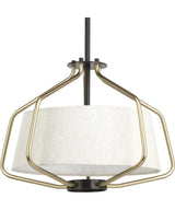 Hangar 2-Light 16"w Semi-Flush Mount/Pendant Convertible Light Fixture Antique Bronze by Progress