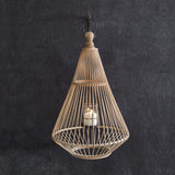 Hanging Candle Lantern in Rattan-Lantern-Parc Decor