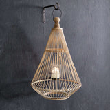 Hanging Candle Lantern in Rattan-Lantern-Parc Decor