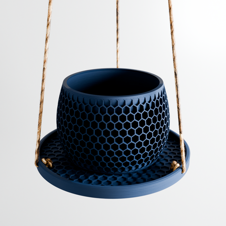 Hanging Plant Pot Tray | Honeycomb