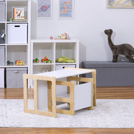 Hanover Montessori Weaning Table & Chair Set | Convertible Toddler Desk, Chair & Bench