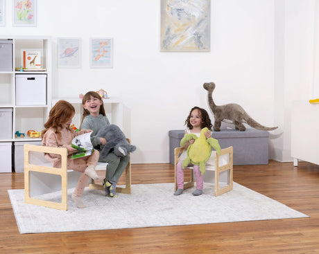 Hanover Montessori Weaning Table & Chair Set | Convertible Toddler Desk, Chair & Bench
