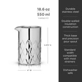 Harrison Stainless Steel Double-Walled Mixing Glass