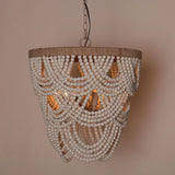 Hatfield 4-Light Bohemia Style Wood Beaded Chandelier