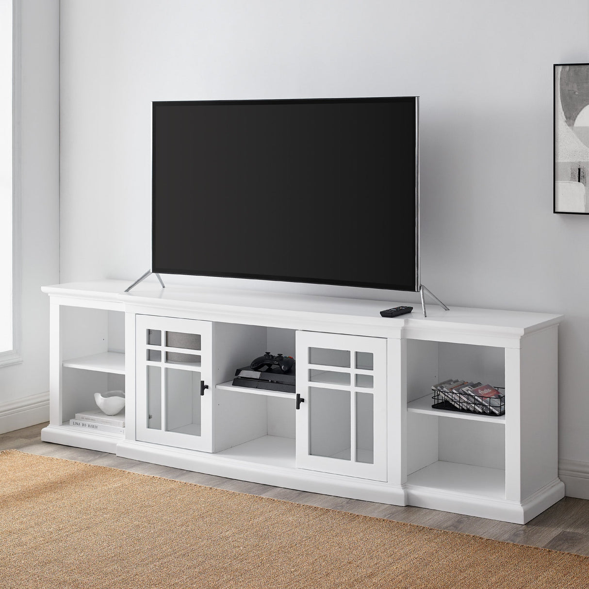 Hattie Glass-Door TV Stand-Entertainment-Parc Decor