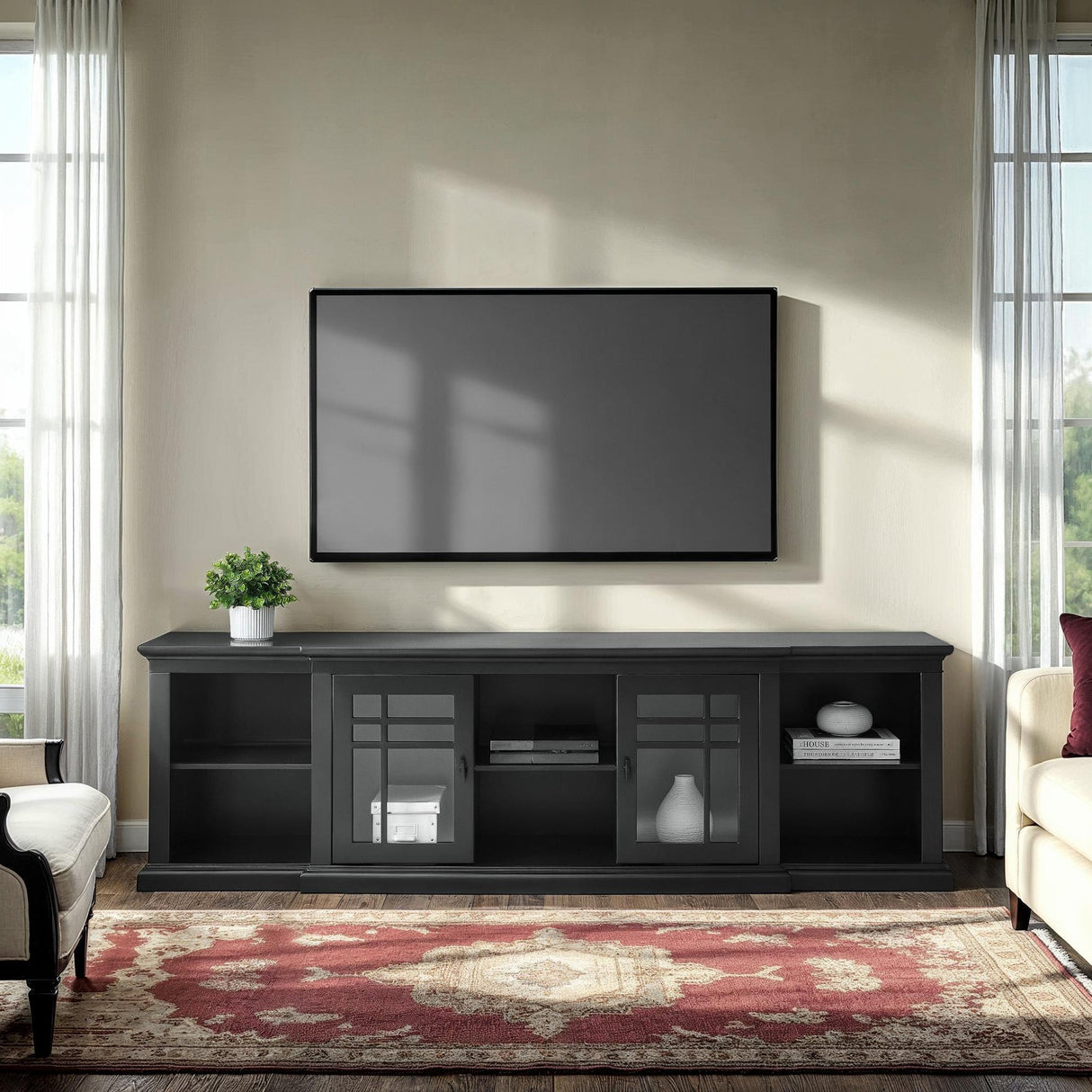 Hattie Glass-Door TV Stand-Entertainment-Parc Decor