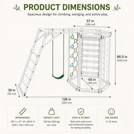 Hawthorn XL – White | Octagon Outdoor Jungle Gym
