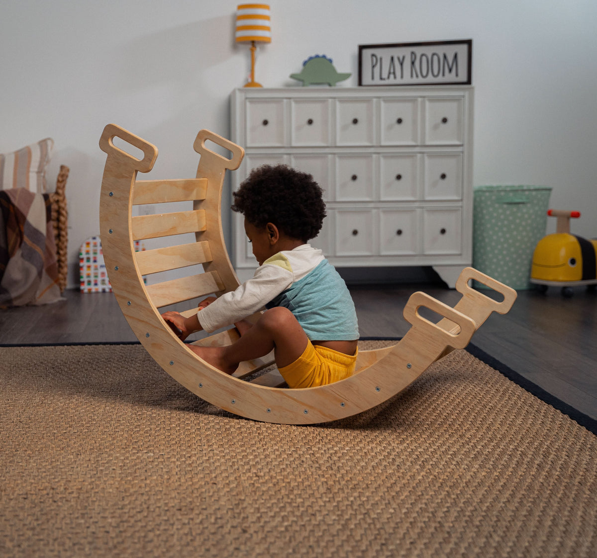 Hazel | Foldable Pikler Triangle with Slide & Rocker