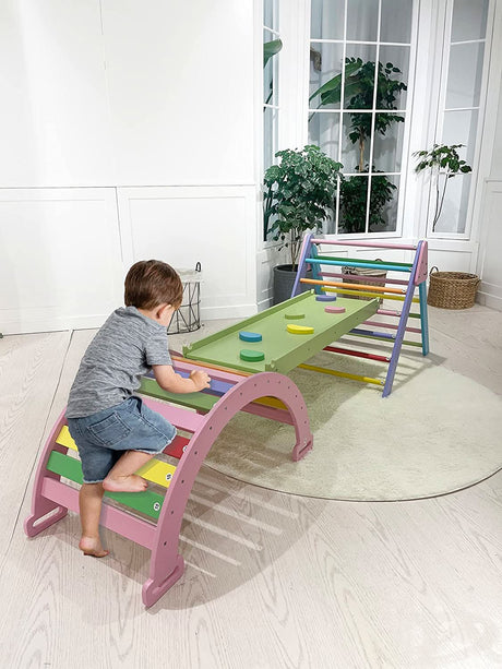Hazel | Foldable Pikler Triangle with Slide & Rocker