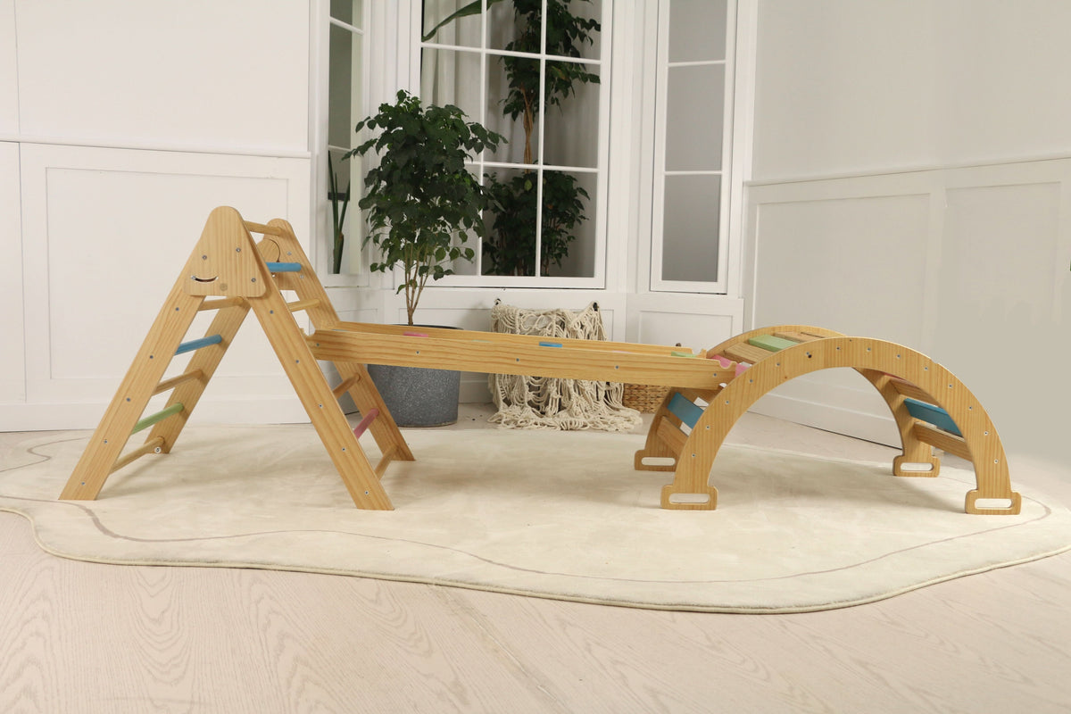 Hazel | Foldable Pikler Triangle with Slide & Rocker