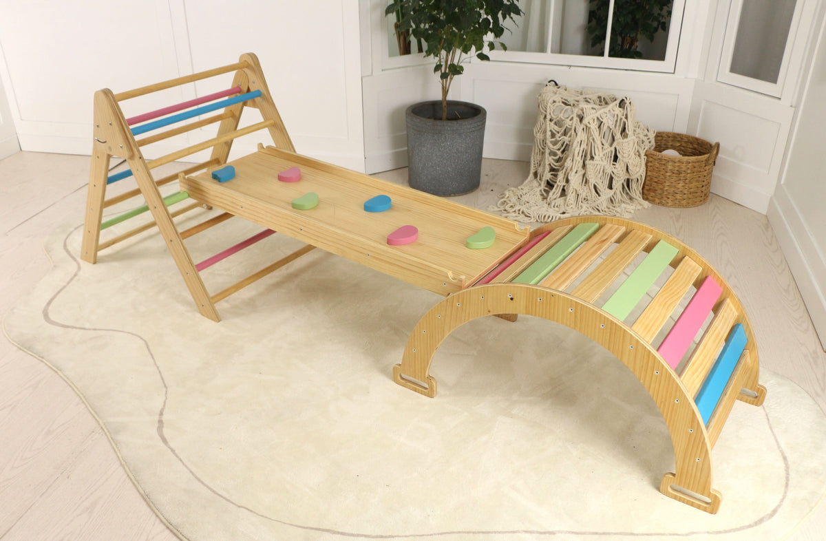 Hazel | Foldable Pikler Triangle with Slide & Rocker