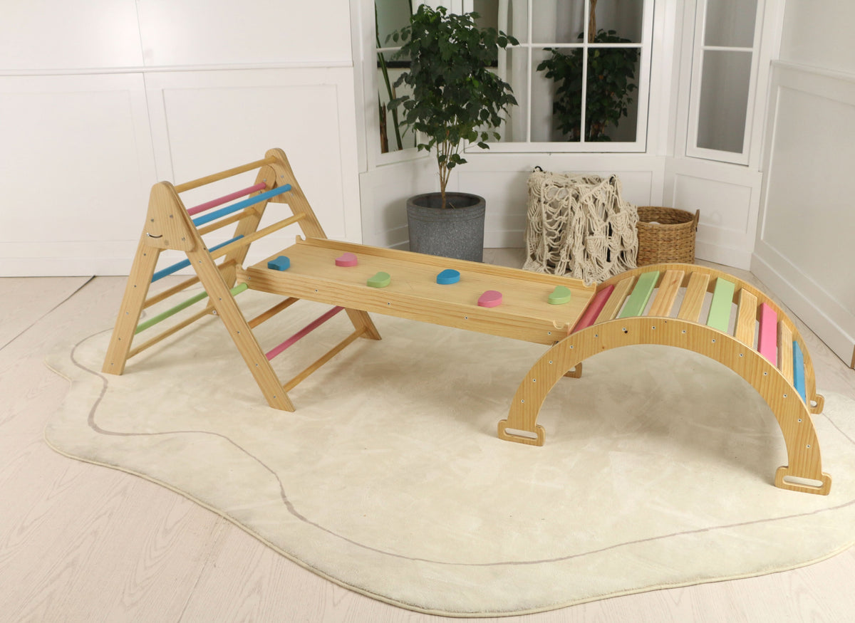Hazel | Foldable Pikler Triangle with Slide & Rocker