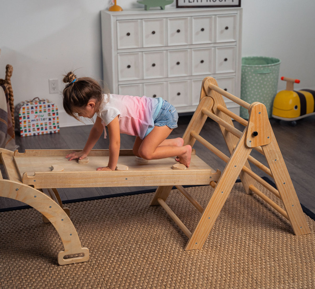 Hazel | Foldable Pikler Triangle with Slide & Rocker