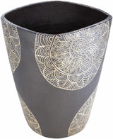 Hearst Terracotta Geometric Black Planter-Decor-Parc Decor